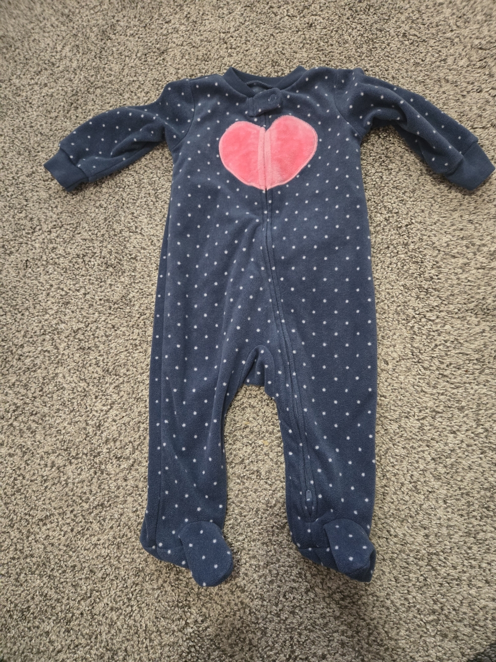 Bundle Girls' Carters One-Piece Sleepers - Pink, Navy, Lavender, Taupe
